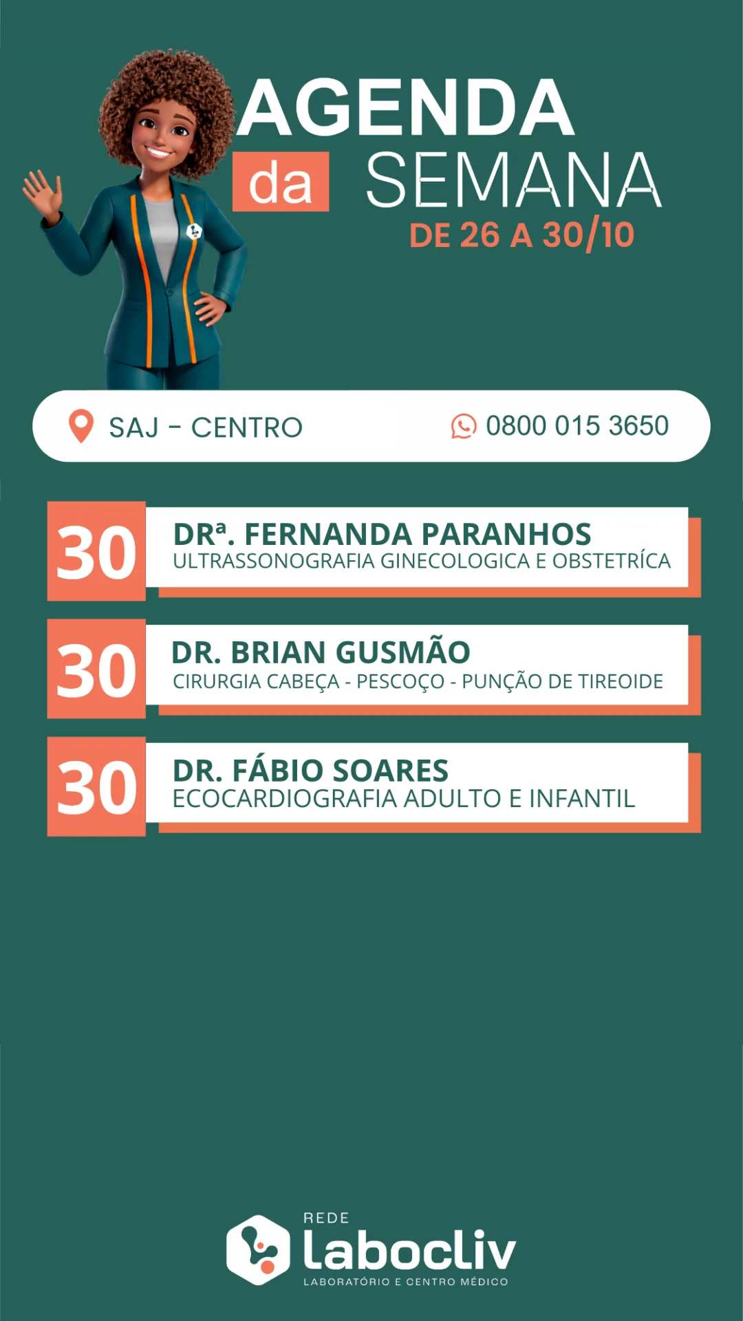 Agenda médica da unidade Santo Antônio de Jesus - Unidade Centro — imagem 7 de 7