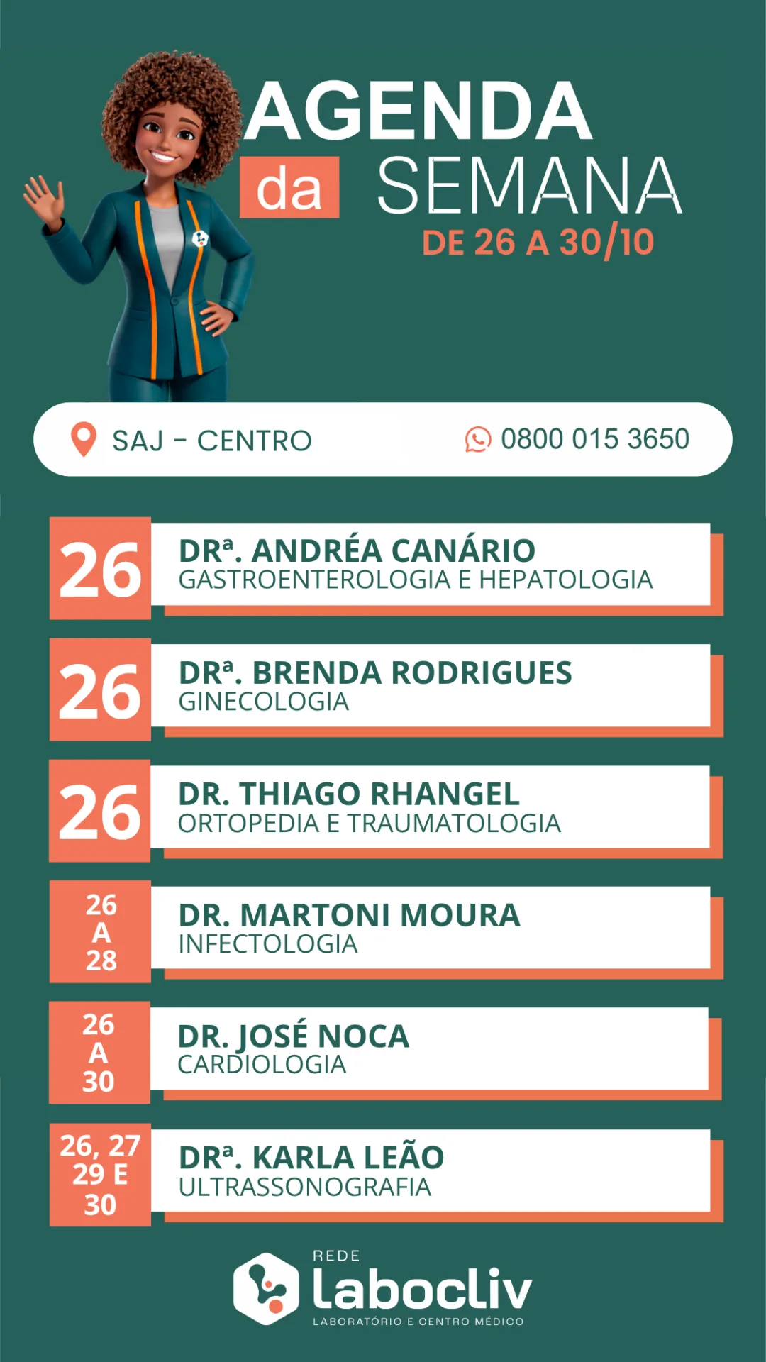 Agenda médica da unidade Santo Antônio de Jesus - Unidade Centro — imagem 6 de 7