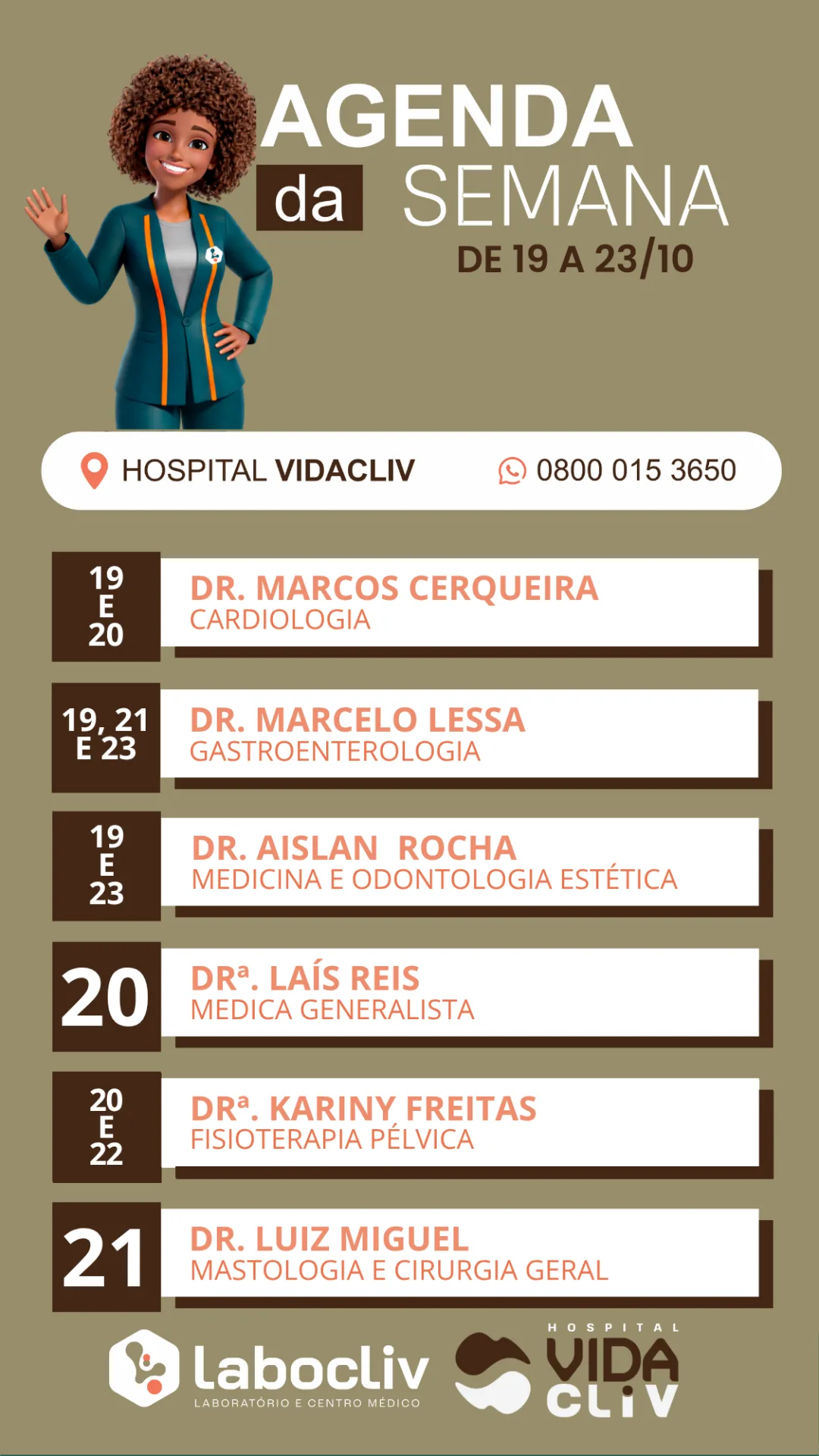 Agenda médica da unidade Vidacliv — imagem 1 de 2