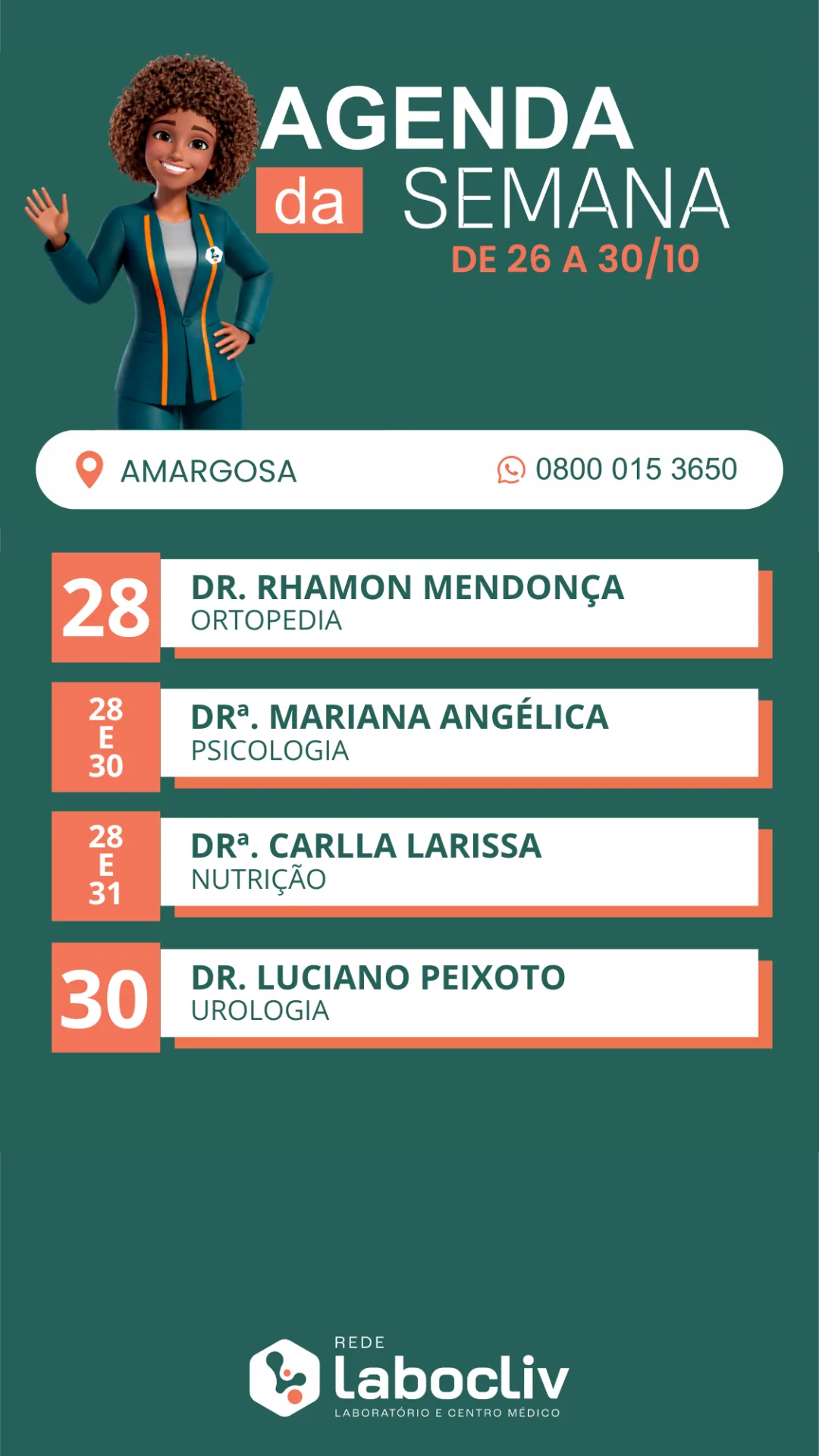 Agenda médica da unidade Amargosa — imagem 1 de 2